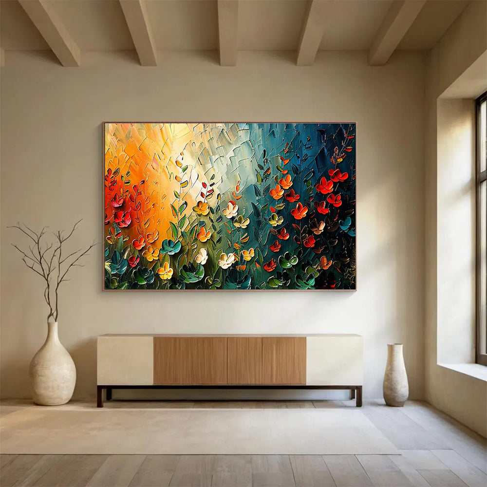 sunset field flower garden design 4